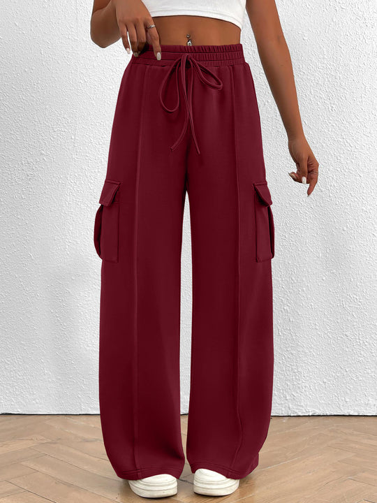 Damen Cargo-Hose mit weitem Schnitt und elastischem Bund R&B
