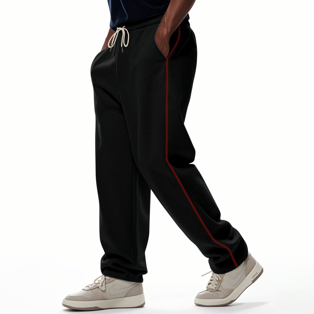 Herren bequeme Sweatpants mit kontrastierenden Nähten und praktischen Seitentaschen R&B