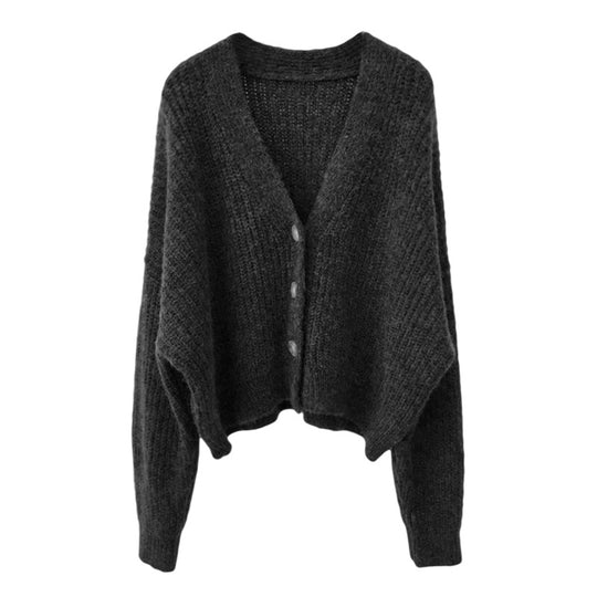 Damen Strickjacke mit V-Ausschnitt und hochwertigen Knopfdetails R&B