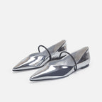 Damen Elegante und moderne Ballerinas mit asymmetrischem Riemen R&B