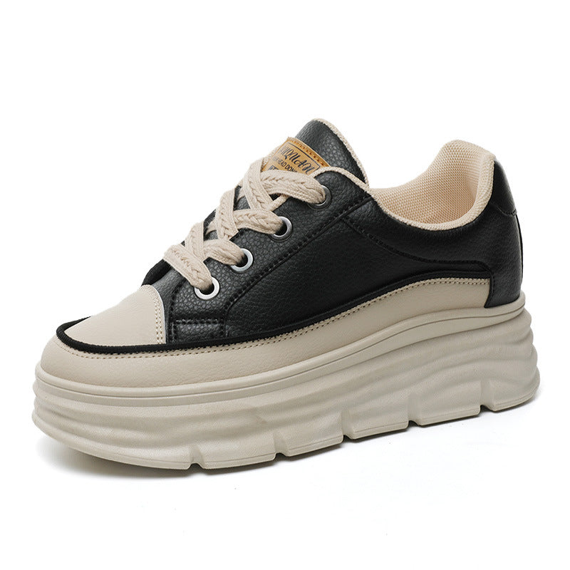 Damen Platform Sneakers mit robustem Sohlenprofil und eleganter Schnürung R&B