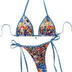 Damen Triangel-Bikini-Set mit floralem Muster R&B