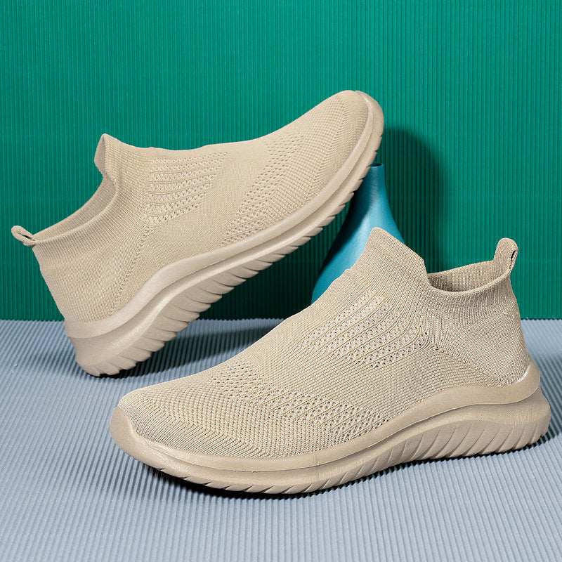 Damen Atmungsaktive Slip-On Sneakers mit flexiblem Strickoberteil R&B