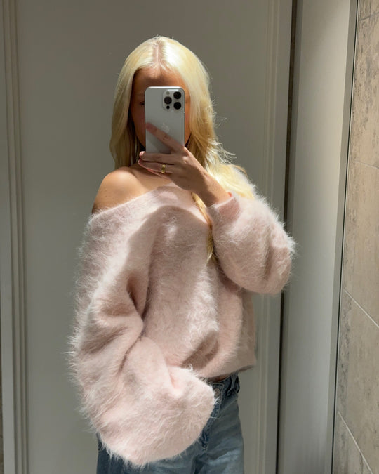 Damen Mohair-Mix Pullover mit Weichem Stoff & Oversized-Ärmeln | R&B