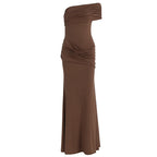Damen Elegantes Wickelkleid mit asymmetrischem Oberteil und figurbetonendem Saum R&B