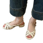 Damen Sandalen mit elegantem Kreuzriemen und komfortablem Fußbett