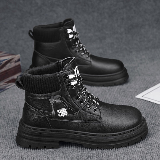 Damen robuste High-Top Stiefel mit atmungsaktivem Rippenkragen und rutschfester Sohle R&B