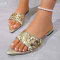 Damen Glamouröse Flip-Flops mit funkelnden Pailletten R&B