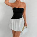 Damen Tailliertes Bandeau-Kleid mit schwingendem Rock