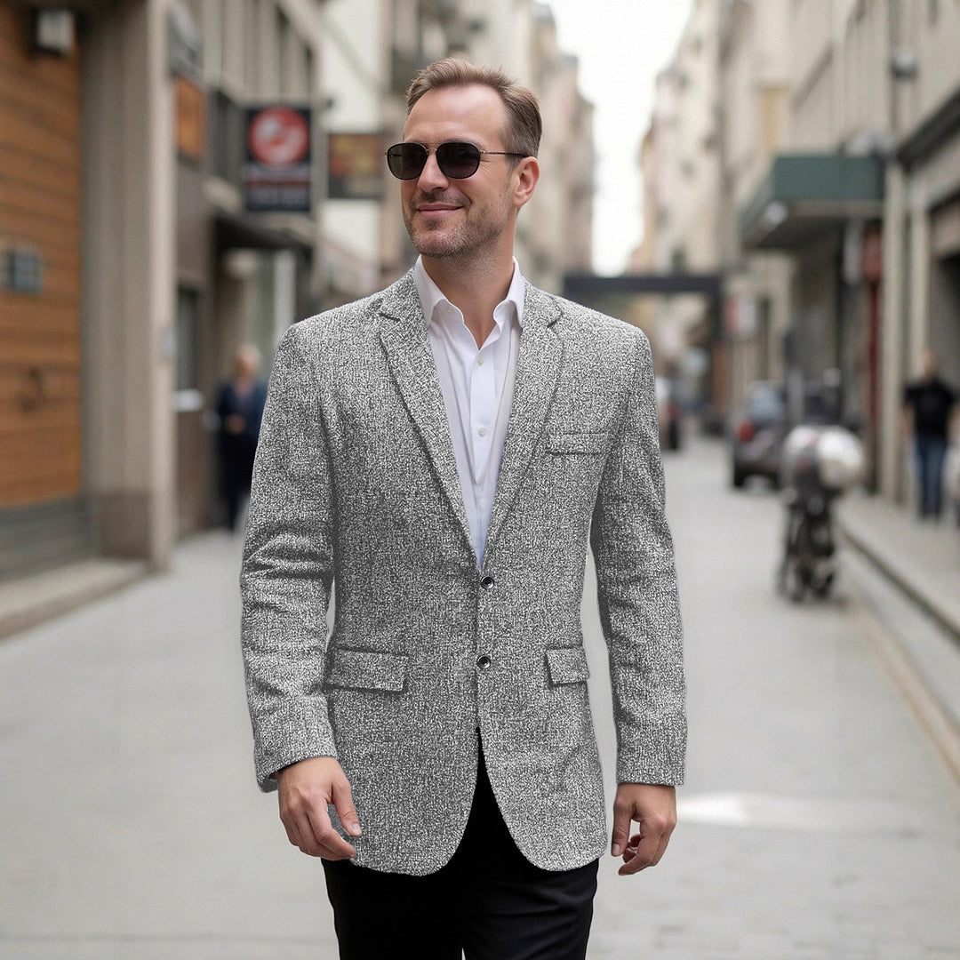 Herren eleganter strukturierter Freizeitblazer R&B