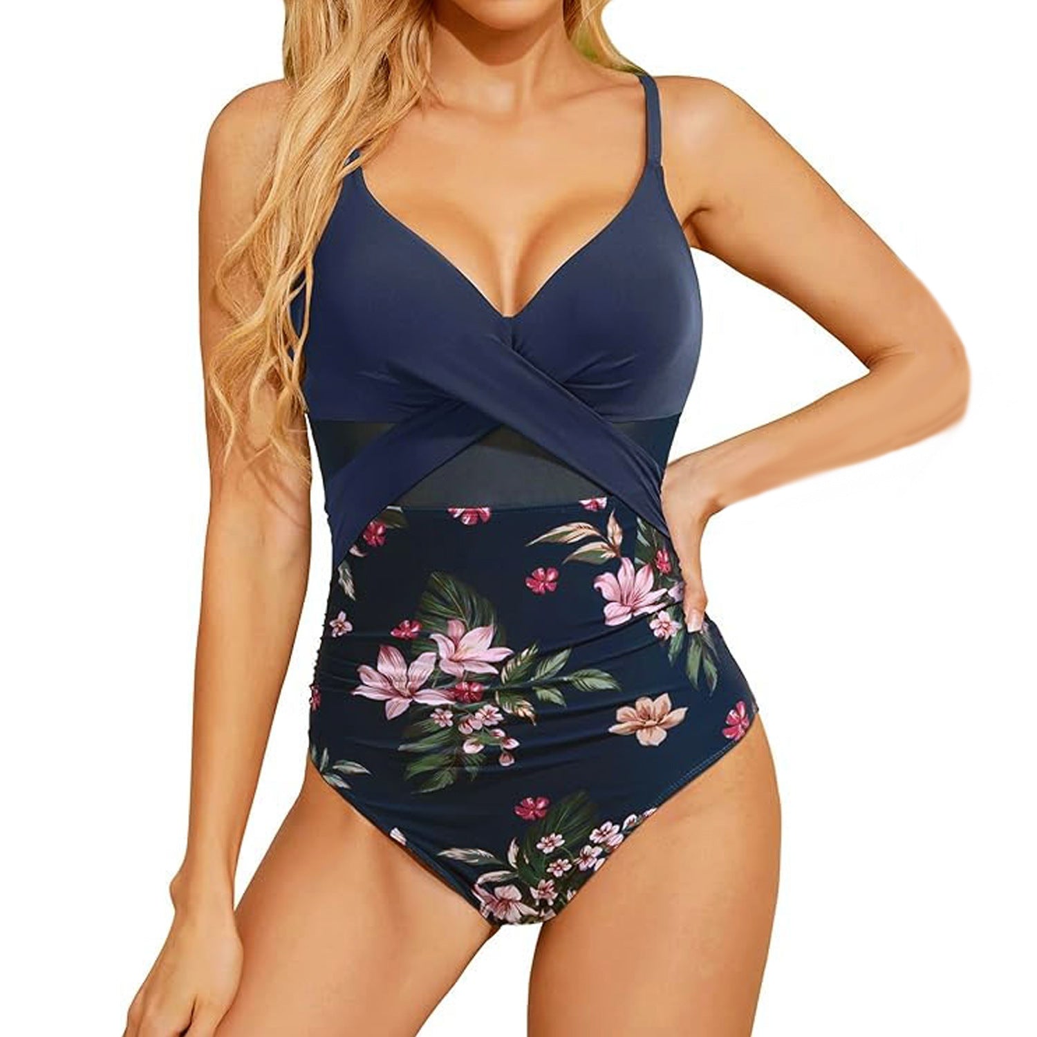 Damen Hochwertiger Einteiler Badeanzug mit trendigen Cut-Out-Details R&B