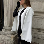 Damen Modische Blazerjacke mit weitem Schnitt und eleganten Details R&B