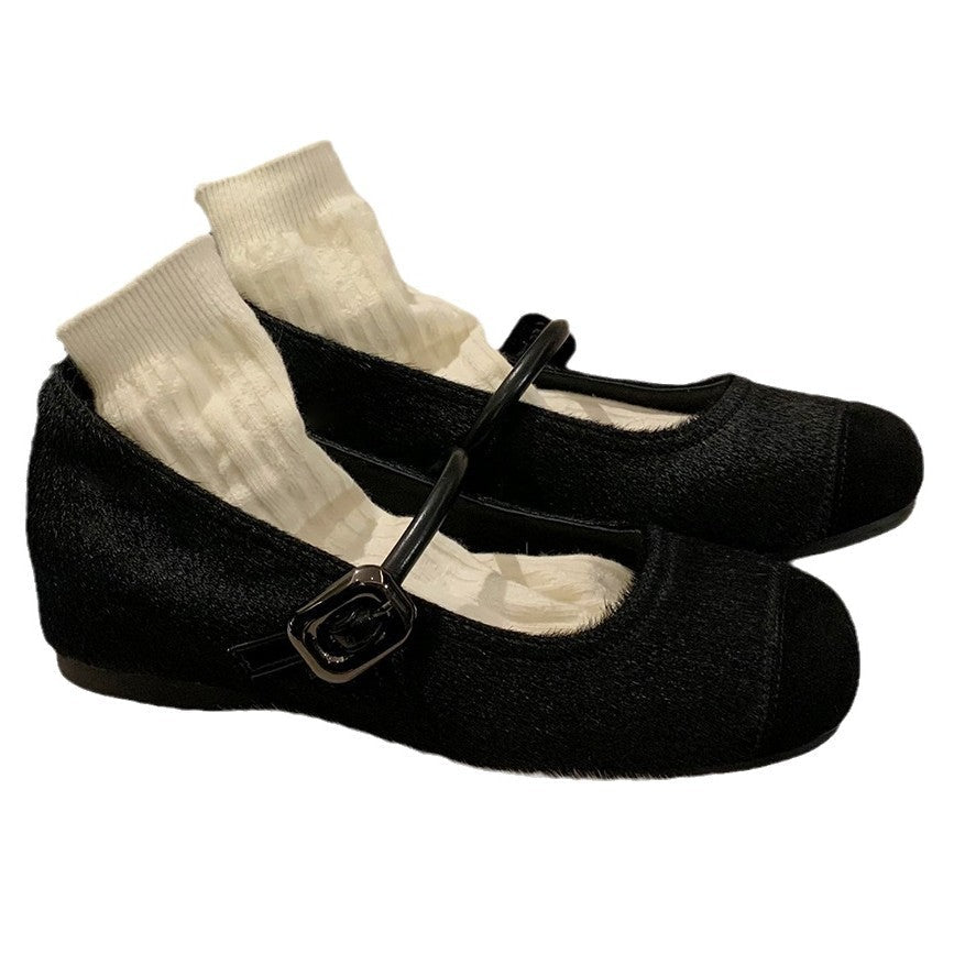 Damen Ballerina mit elegantem Leopardenmuster und modischem Schnallenverschluss