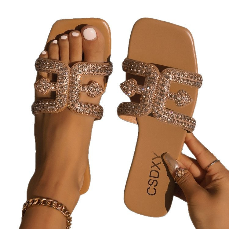 Damen Sandalen mit funkelnder Verzierungen und elegantem Design R&B