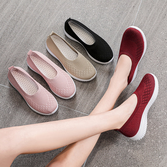 Damen Bequeme und atmungsaktive Slipper mit elastischem Bündchen R&B