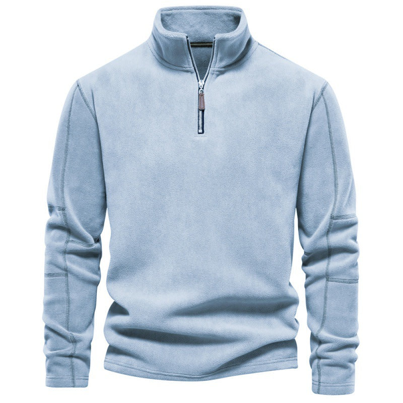 Herren Mikrofleece Pullover mit halbem Reißverschluss R&B