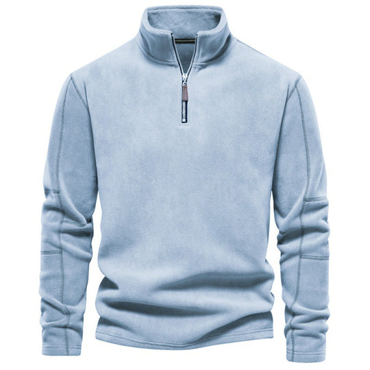 Herren Mikrofleece Pullover mit halbem Reißverschluss R&B
