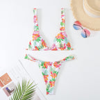 Damen wunderschöner Bikini mit floralen Mustern R&B