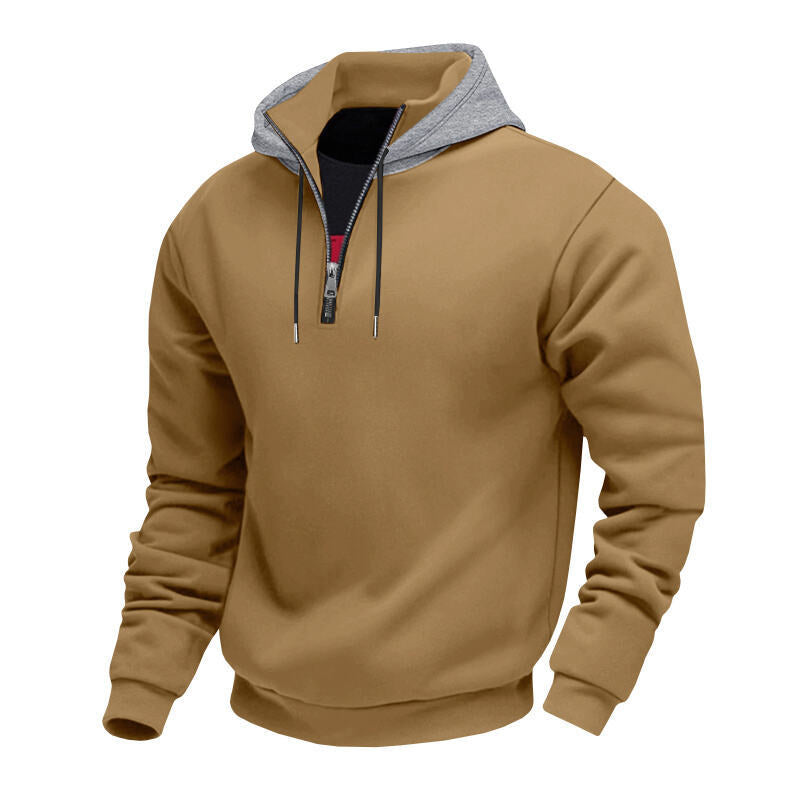 Herren Sweatshirt mit Reißverschluss und hohem Kragen R&B