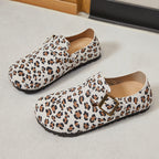 Damen Bequeme Mokassins mit originellem Leopardenmuster