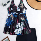 Damen Tankini-Set mit floralem Design und verstellbarem Oberteil R&B