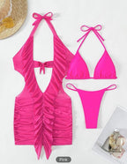 Damen Bikini-Set mit raffiniertem Rüschendesign und verstellbaren Trägern R&B