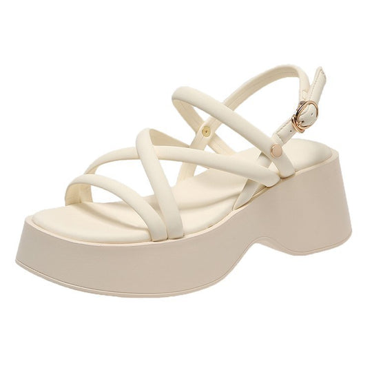 Damen Plateau-Sandalen mit elegantem Riemendesign R&B