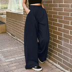 Damen Hochtaillierte, weite Hosen R&B