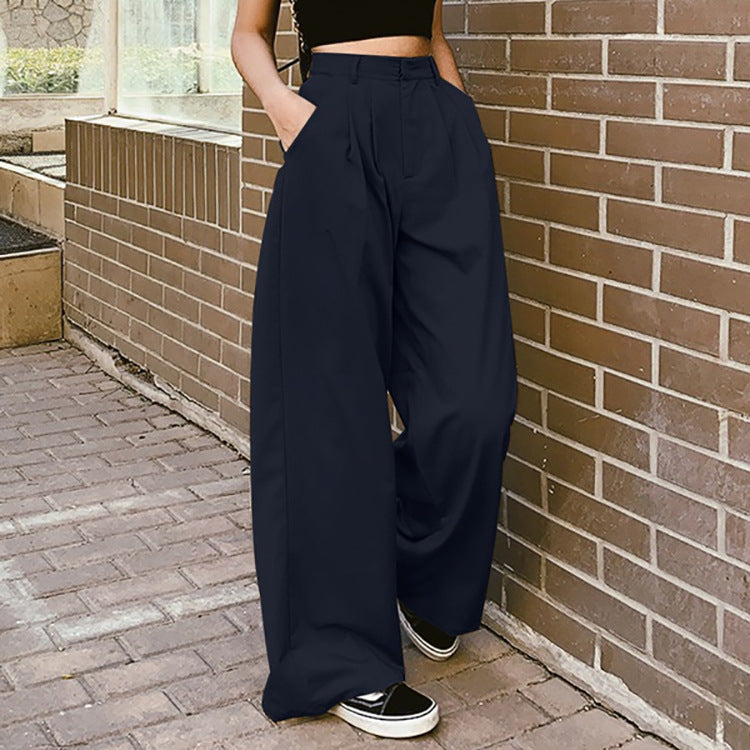 Damen Hochtaillierte, weite Hosen R&B