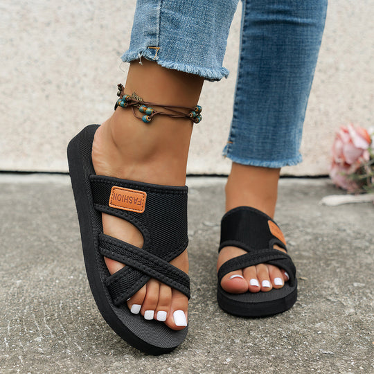 Damen Komfortable Zehentrenner-Sandalen mit atmungsaktivem Obermaterial R&B