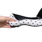 Damen Ballerinas mit gepunktetem Muster