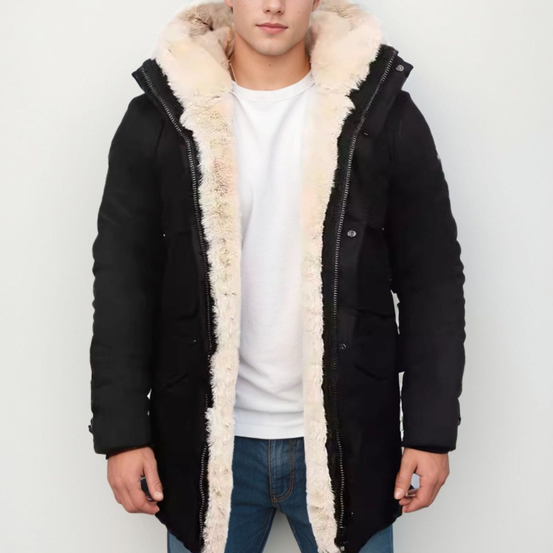Damen elegante und warme Fleecejacke mit Kapuze R&B