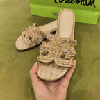 Damen Komfortable Sandalen mit dekorativen Perlendetails R&B