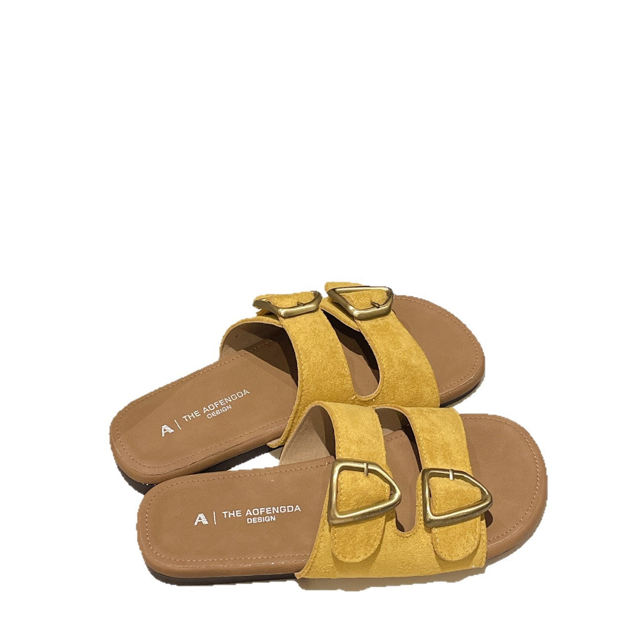 Damen Modische Sandalen mit doppeltem Riemen und eleganten Schnallen EB