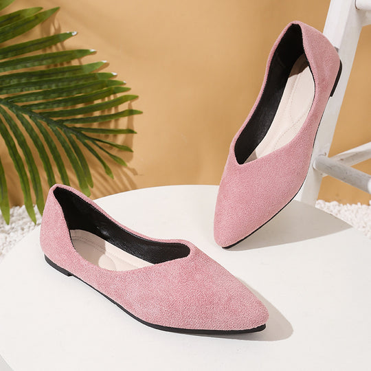 Damen elegante Ballerina-Schuhe mit spitzem Design und komfortabler Innensohle R&B