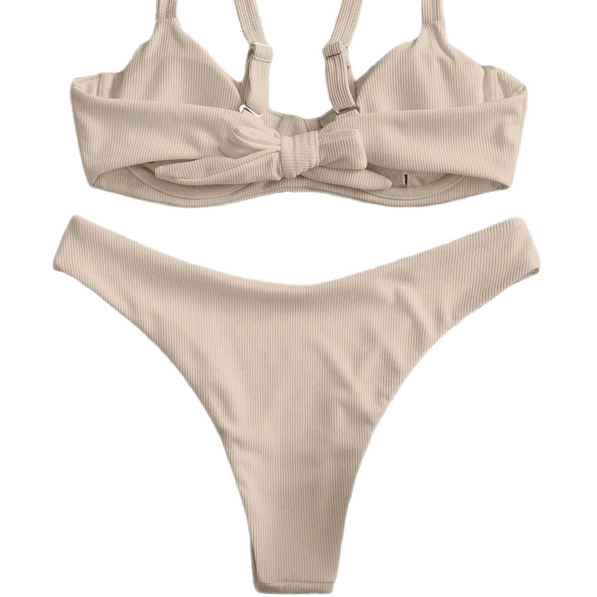 Damen Triangel-Bikini-Set mit schnittiger Form und gepolstertem Oberteil R&B