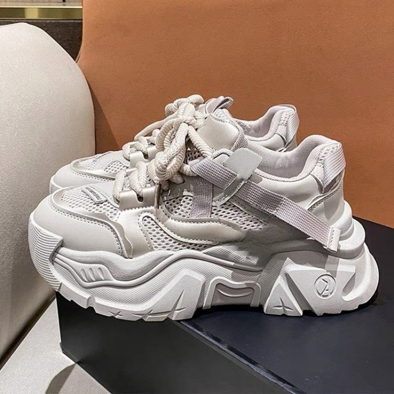 Damen Chunky Sneaker mit atmungsaktivem Mesh und stabiler Sohle R&B