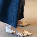 Damen elegante Spangenpumps mit ausgeschnittenem Designelement und komfortabler Sohle