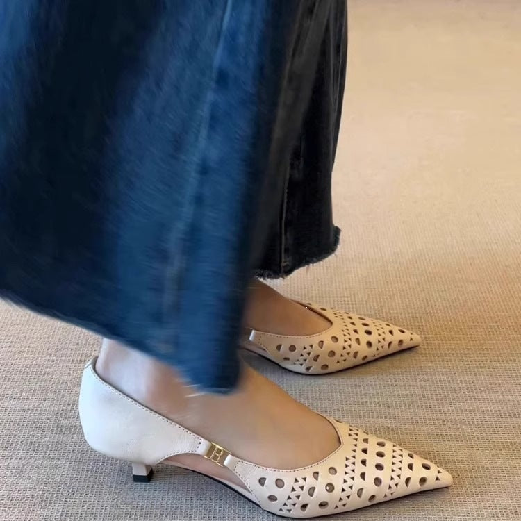 Damen elegante Spangenpumps mit ausgeschnittenem Designelement und komfortabler Sohle
