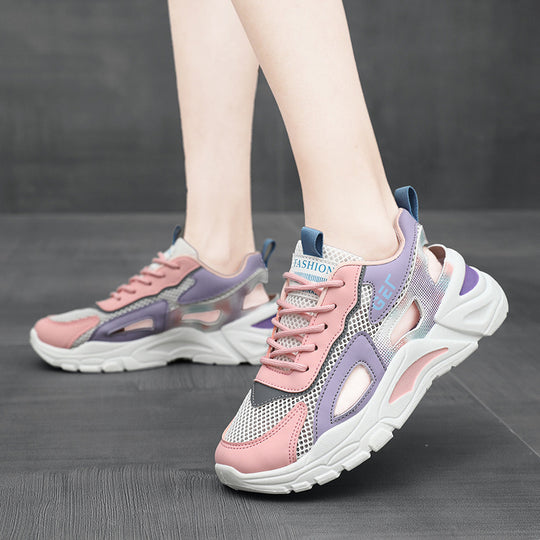 Damen Sportliche Sneaker mit atmungsaktivem Mesh und dämpfender Sohle R&B