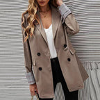 Damen Modischer Blazer mit doppelter Knopfleiste und eleganten Details R&B
