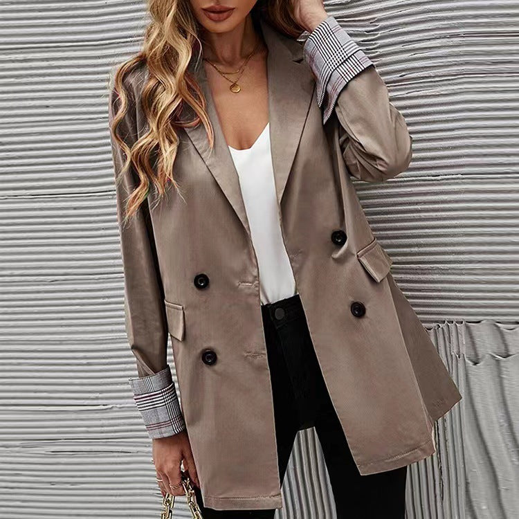 Damen Modischer Blazer mit doppelter Knopfleiste und eleganten Details R&B