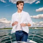 Herren leichte Sommerjacke mit innovativen Details R&B