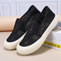 Damen Leichte Slip-On Sneakers mit atmungsaktivem Spitzendesign R&B