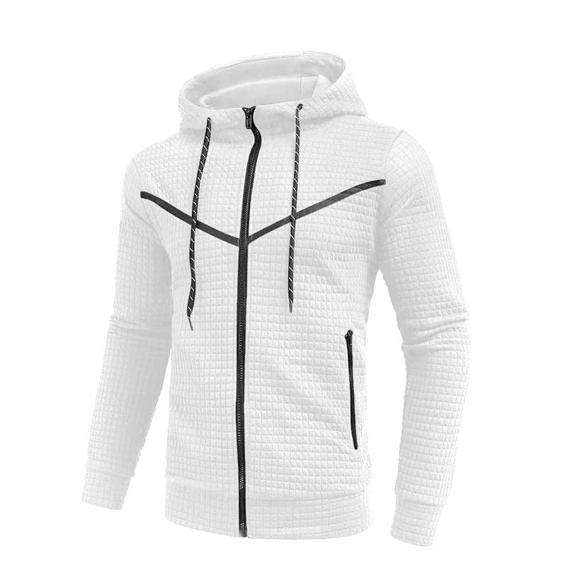 Herren stylische Jacke mit strukturiertem Design und praktischem Reißverschluss R&B