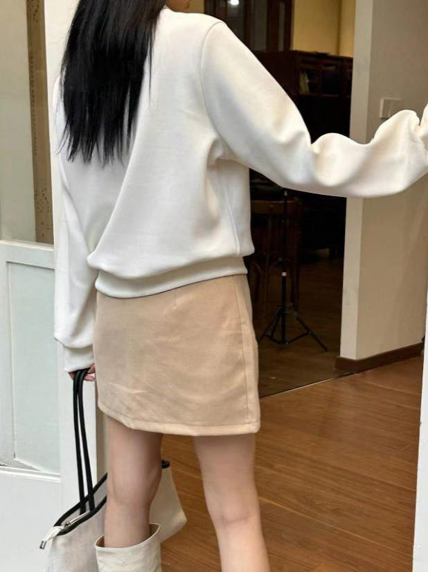 Damen Sportlicher Turtleneck-Pullover mit Kontrastnähten R&B