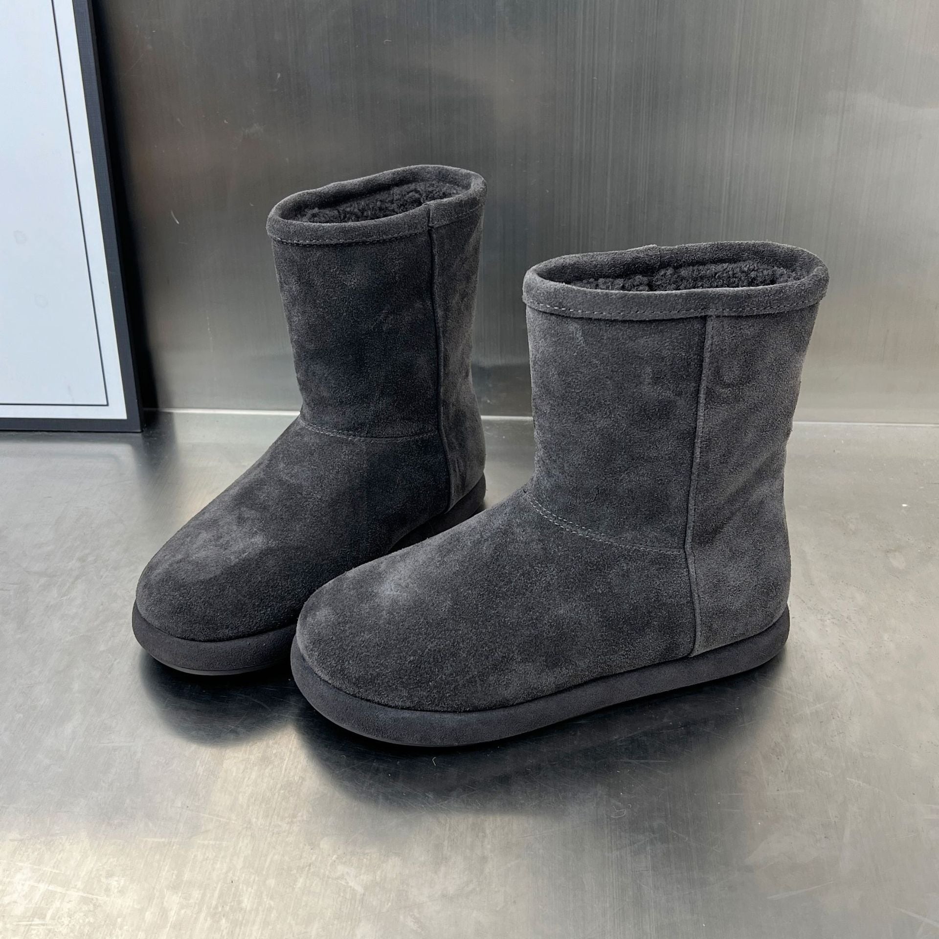 Damen Kuschelboots mit weichem Innenfutter und trendiger Leopardenmusterung R&B