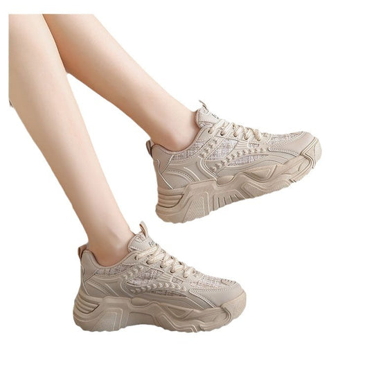 Damen Sportliche Chunky-Sneaker mit atmungsaktiver Oberflächenstruktur und stabiler Dämpfung R&B