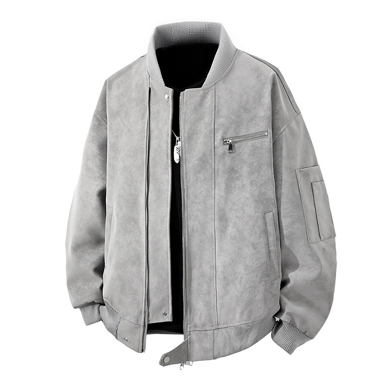 Herren Trendige Bomberjacke im Vintage-Look mit praktischem Reißverschluss und stylischen Details R&B