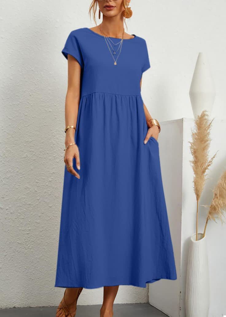 Damen Maxikleid aus leichtem, luftdurchlässigem Stoff R&B